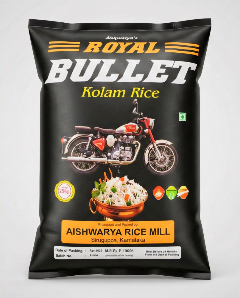 Aishwarya Royal Bullet RNR Kolam Steam Rice 26Kg