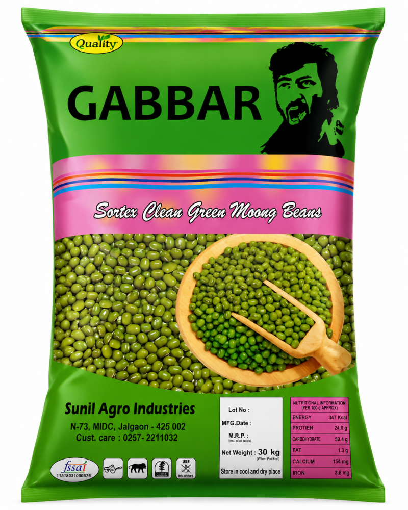 Gabbar Brand Fine Quality Green Moong 30Kg